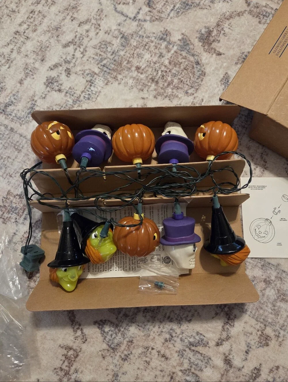 Vtg Avon Glowing Ghouls Halloween Lights